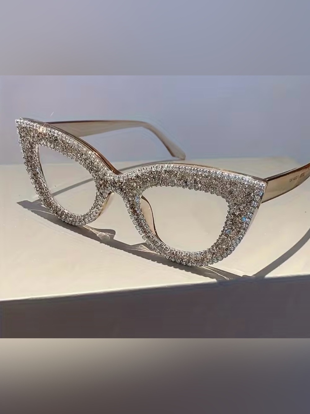Crystal-Embellished Cat Eye Sunglasses
